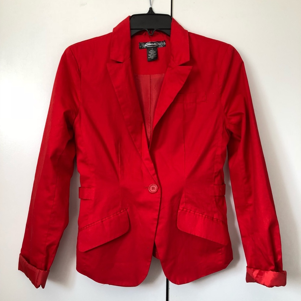 🎉SALE🎉Scarlet Red Blazer S❤️ - Picture 1 of 5